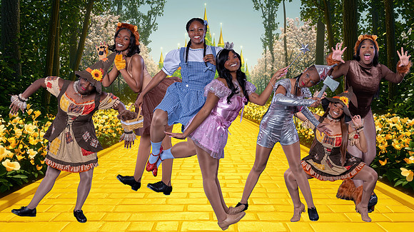 Yellow Brick Road Leading to Emerald City Castle